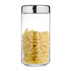 Frasco com Tampa Hermética 1lt - Dressed Prata - Alessi