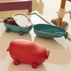 Caixa para Snacks com 2 Compartimentos Azul Claro - Food a Porter - Alessi