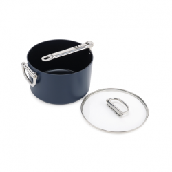 Tacho Cerâmica Antiaderente com Pega Dobrável 15cm Azul - Space - Joseph Joseph