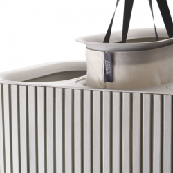 Cesto para Roupa Suja Tripartido 90L Preto - Tota Luxe - Joseph Joseph