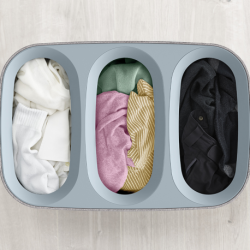 Cesto para Roupa Tripartido 90L Cru - Tota Trio - Joseph Joseph