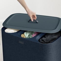 Cesto para Roupa Tripartido 90L Cru - Tota Trio - Joseph Joseph
