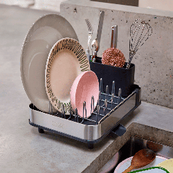 Escurreplatos Compacto - Extend Slim Steel | Joseph Joseph