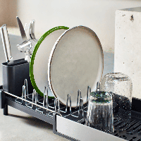 Compact Dish Drainer - Extend Slim Steel | Joseph Joseph