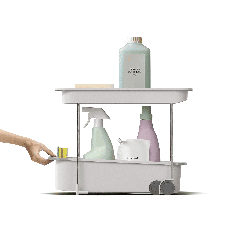 2-Tier Cabinet Organizer with Wheels - CupboardStore | Joseph Joseph