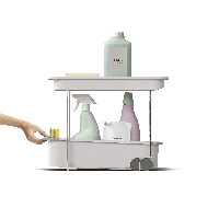 2-stufiger Schrank-Organizer mit Rollen – CupboardStore | Joseph Joseph