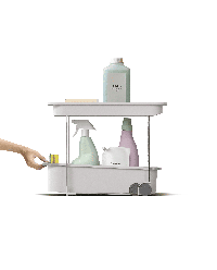 Organizador Armário 2 Níveis com Rodas - CupboardStore | Joseph Joseph