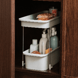 Organizador Armário 2 Níveis com Rodas - CupboardStore | Joseph Joseph