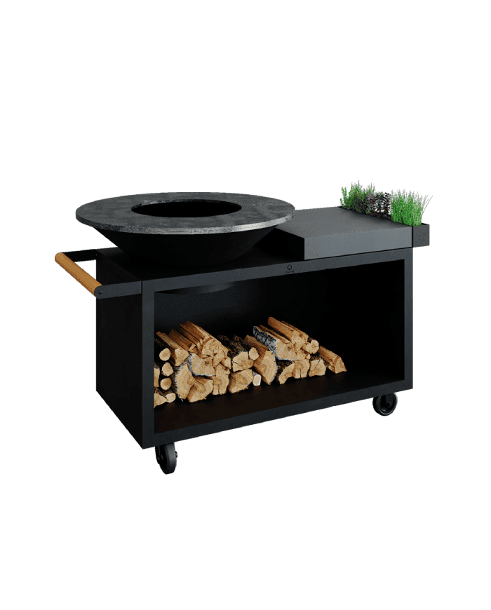 Ilha Barbecue a Lenha Preto - 100 PRO - OFYR