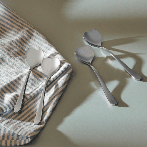 Juego de 6 cucharas para helado – Acero inoxidable – Big Love – A Di Alessi