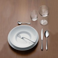 Ensemble de 6 fourchettes à 3 dents – Argenté – Caccia – Alessi