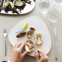 Conjunto de 6 Pratos Rasos – Branco – Colombina Collection – Alessi