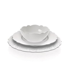 Conjunto de 4 Pratos Rasos – Branco – Dressed – Alessi