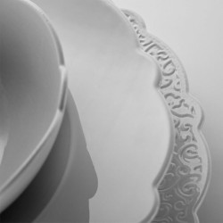 Conjunto de 4 Pratos Rasos – Branco – Dressed – Alessi