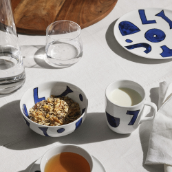 Conjunto de 4 Pratos de Sobremesa – Branco – Yunokiware – Alessi