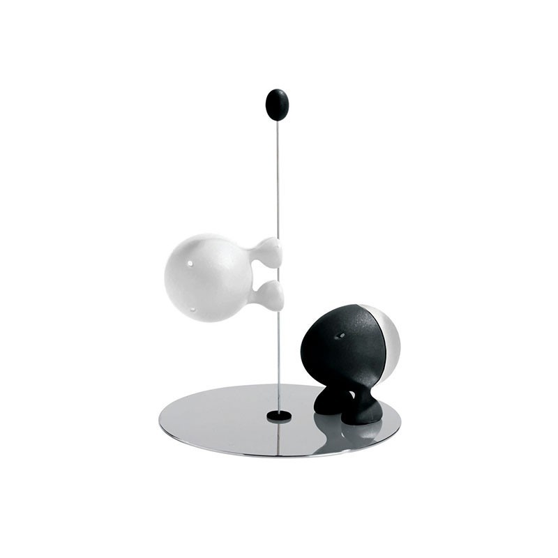Conjunto Saleiro e Pimenteiro – Branco e Preto – Lilliput – A Di Alessi
