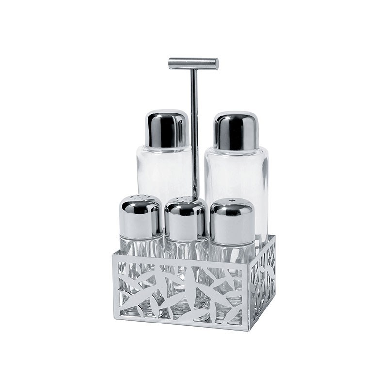 Conjunto para Condimentos 5pcs – Inox – Cactus – Alessi