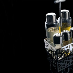 Conjunto para Condimentos 5pcs – Inox – Cactus – Alessi