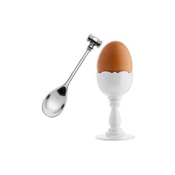 Copo para Ovo com Colher – Branco – Dressed – Alessi