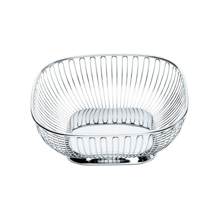 Cesto/Fruteira Quadrada 23cm – Inox – Alessi