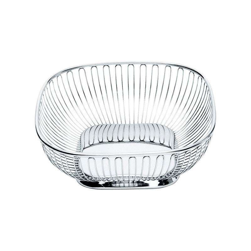 Cesto/Fruteira Quadrada 23cm – Inox – Alessi