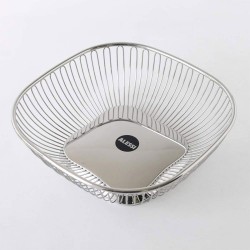 Cesto/Fruteira Quadrada 23cm – Inox – Alessi