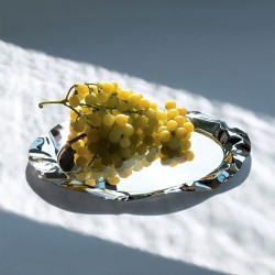 Tabuleiro Redondo – Prateado – Foix – Alessi