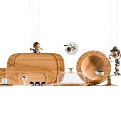 Campânula em PMMA – Castanho e Transparente – Dressed in Wood – Alessi
