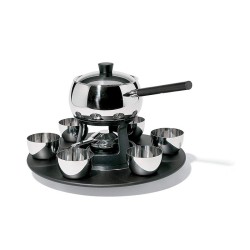 Conjunto de Fondue Bourguignonne – Prateado e Preto – Mami – Alessi