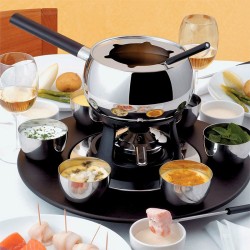 Conjunto de Fondue Bourguignonne – Prateado e Preto – Mami – Alessi