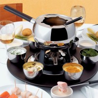 Conjunto de Fondue Bourguignonne – Prateado e Preto – Mami – Alessi