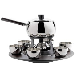 Conjunto de Fondue Bourguignonne – Prateado e Preto – Mami – Alessi