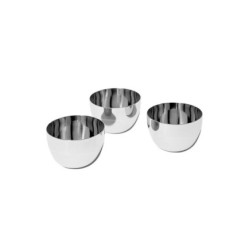 Conjunto de 3 Taças para Fondue – Prateado – Mami – Alessi