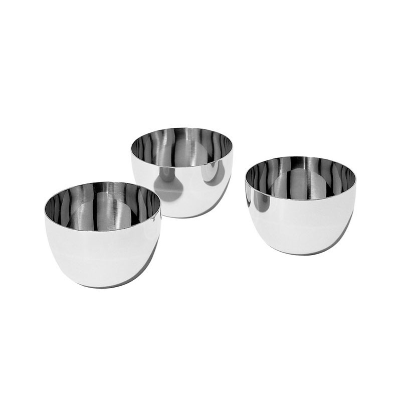 Conjunto de 3 Taças para Fondue – Prateado – Mami – Alessi