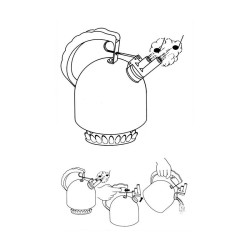 Chaleira – Inox e Preto – 9091 – Officina Alessi