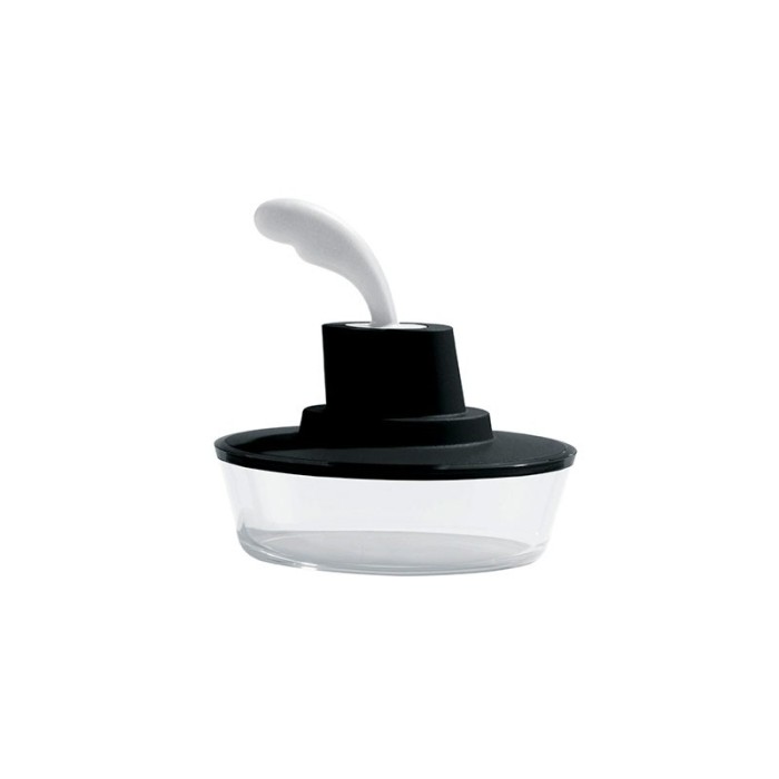 Manteigueira com Espátula – Preto – Ship Shape – A Di Alessi