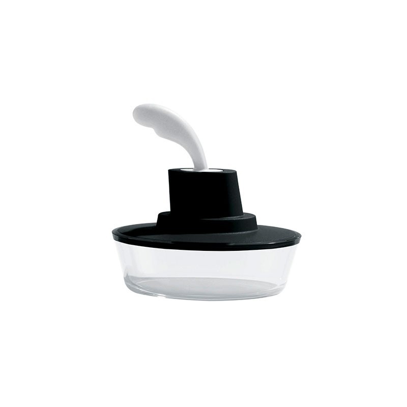 Manteigueira com Espátula – Preto – Ship Shape – A Di Alessi