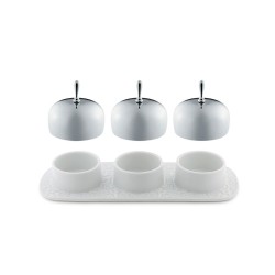 Compoteira de 3 Compartimentos – Branco – Dressed – Alessi