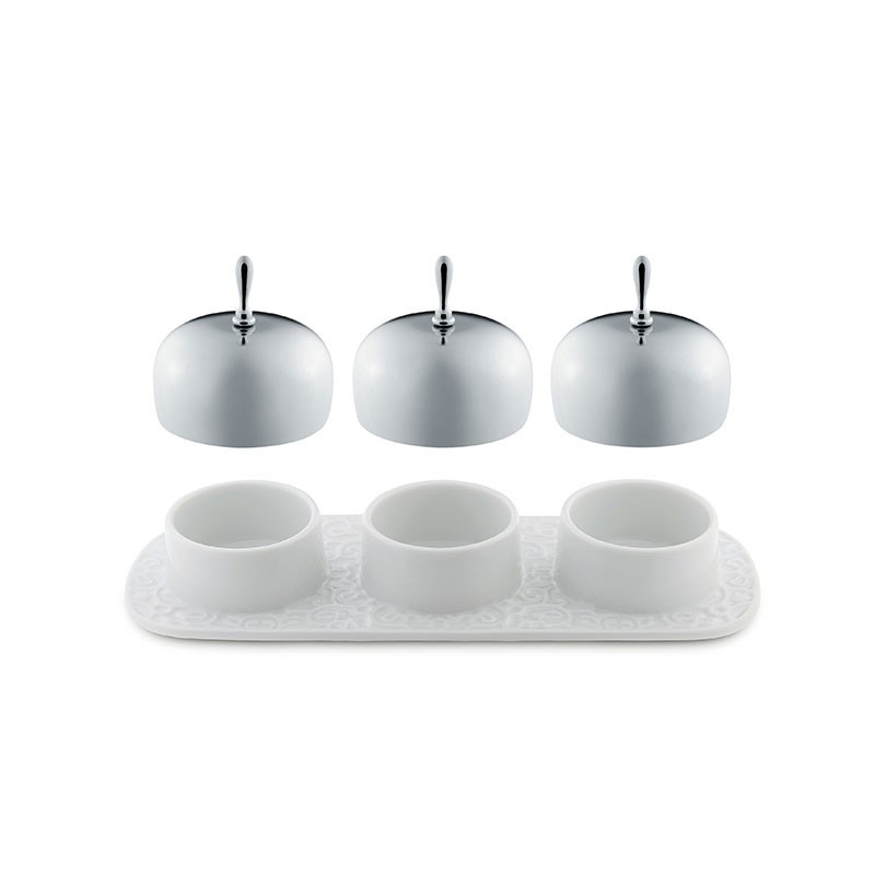 Compoteira de 3 Compartimentos – Branco – Dressed – Alessi