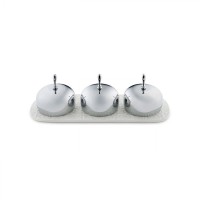 Compoteira de 3 Compartimentos – Branco – Dressed – Alessi