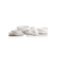 Conjunto de 4 Pires para Chávena de Chá – Branco – All-Time – A Di Alessi
