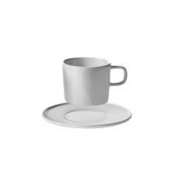 Conjunto de 4 Pires para Mocaccino – Branco – PlateBowlCup – A Di Alessi