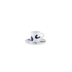 Conjunto de 4 Chávenas Latte com Pires – Branco – Yunokiware – Alessi