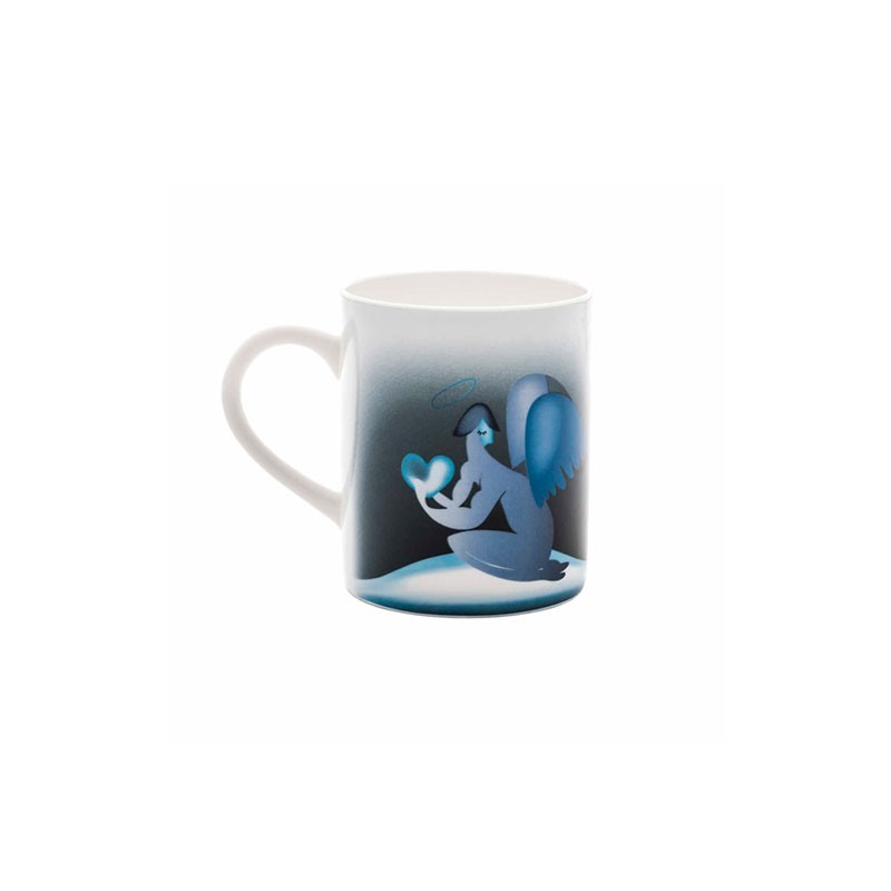Caneca Anjo e Estrela – Azul – da coleção Blue Christmas – A Di Alessi