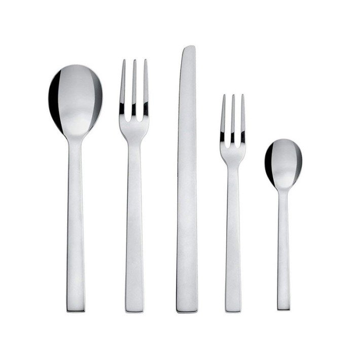 Faqueiro de 5 Peças – Prateado – Santiago – Alessi