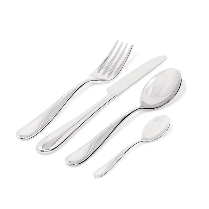 Faqueiro de 24 Peças Monobloco – Prateado – Nuovo Milano – Alessi