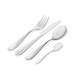 Faqueiro de 4 Peças – Prateado – Nuovo Milano – Alessi