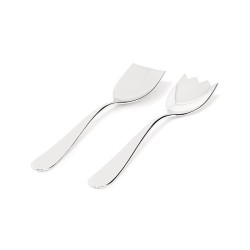 Talheres de Servir Salada – Prateado – Nuovo Milano – Alessi
