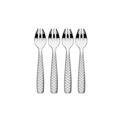 Conjunto de 4 Garfos para Ostras e Moluscos – Prateado – Colombina Fish – Alessi