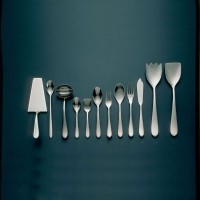 Conjunto de 6 Colheres para Bebidas Longas – Prateado – Nuovo Milano – Alessi